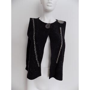 Living Out Loud With Mia wool vest size Medium boho black